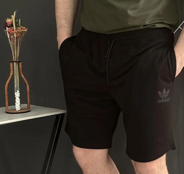 Спортивний Костюм Чоловічий Літній чорні шорти хакі футболка Adidas спортивний комплект L 2607134869 фото