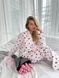 Домашня жіноча піжама COSY червоні серця на білому (сорочка+штани) 2342054853 фото 7