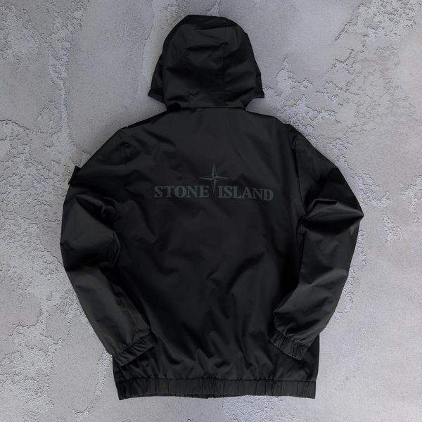 Ветровка куртка мужская Stone Island черная весенняя осенняя легкая водоотталкивающая 2468131768 фото