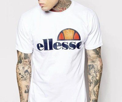 Футболка чоловіча Ellesse біла бавовняна теніска вільного крою 2603808053 фото