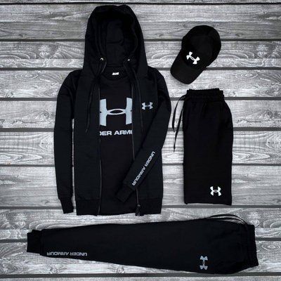 Спортивный костюм мужской Андер армор шорты кепка Комплект Under armour осень весна XXL 2615063710 фото