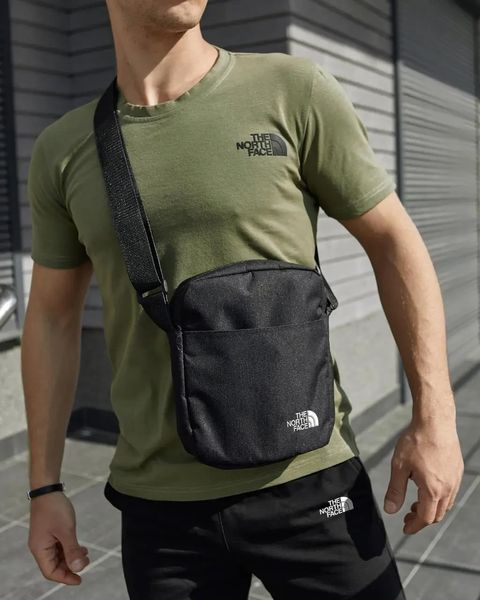 Комплект спортивний чоловічий The North Face футболка хакі+шорти чорні+барсетка літній костюм норс фейс XL 2657545193 фото