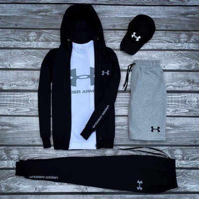Спортивный костюм мужской Андер армор шорты кепка Комплект Under armour осень весна M 2615064743 фото