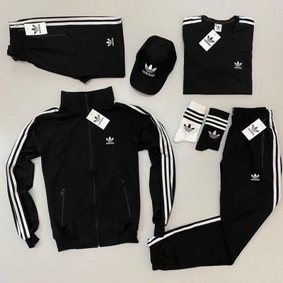 Комплект мужской Адидас Adidas спортивный костюм шорты футболка кепка весенний осенний 2623042065 фото