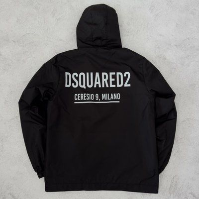 Ветровка куртка мужская DSQUARED2 черная весенняя осенняя легкая водоотталкивающая 2468131778 фото