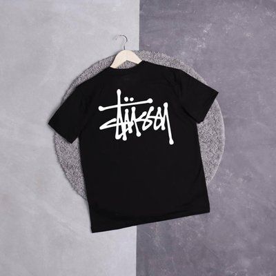 Футболка мужская Stussy Basic черная летняя трикотажная тенниска XXL 2612879984 фото