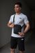 Комплект спортивный мужской The North Face футболка серая+шорты черные+барсетка летний костюм норс фейс 2655165193 фото 2