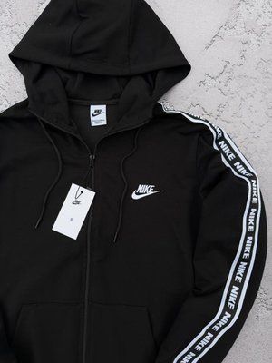 Кофта мужская Nike черная осенняя весенняя летняя зип-худи двунитка с капюшоном повседневная XXL 2611864035 фото