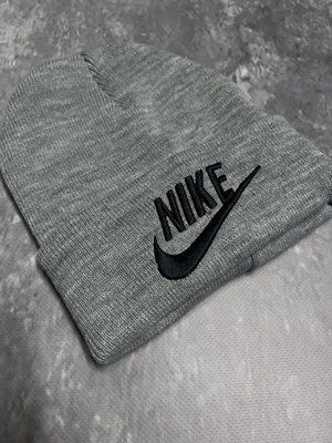 Шапка с добавлением шерсти Nike серый меланж 2375348395 фото