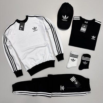 Спортивный костюм мужской Адидас Adidas футболка кепка носки весенний осенний XL 2626382204 фото