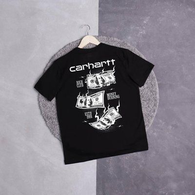 Футболка мужская Carhartt Dollar черная летняя трикотажная тенниска 2612377661 фото