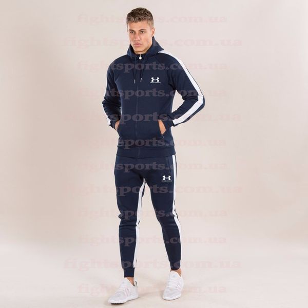 Мужской Спортивный костюм крутой базовый для прогулок Андер Армор синий UNDER ARMOUR 1596091379 фото