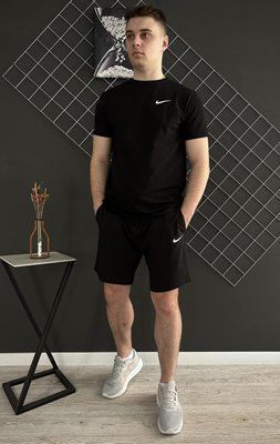 Шорти футболка Nike чорний комплект чоловічий літній повсякденний 2606906074 фото