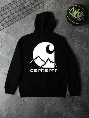 Худи мужская CARHARTT черная осенняя весенняя летняя спортивная кофта двунитка повседневная 2610869016 фото