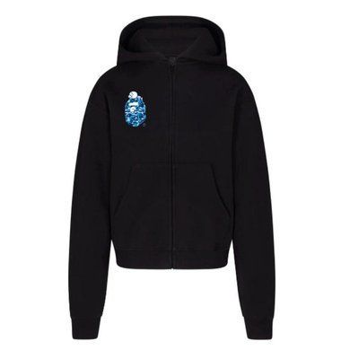 Зіп-худі чоловіча BAPE чорна осіння веснянна літня спортивна кофта с капюшоном двонитка повсякденна XL 2611104429 фото