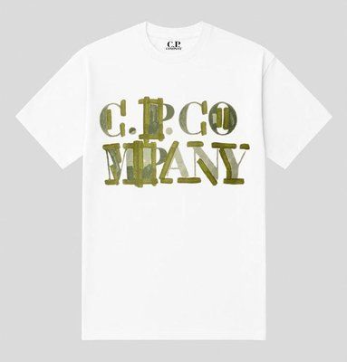 Чоловіча футболка C.P Company біла з принтом бавовняна спортивна весна літо осінь повсякденна 2669244032 фото