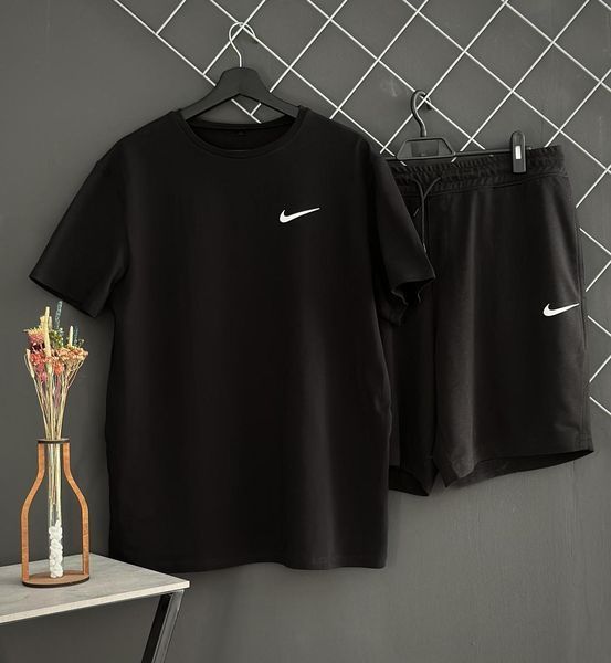 Шорти футболка Nike чорний комплект чоловічий літній повсякденний 2606906074 фото