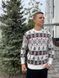 Светр новорічний з оленями чоловічий в'язаний вовняний XL (L) 2384778104 фото 2