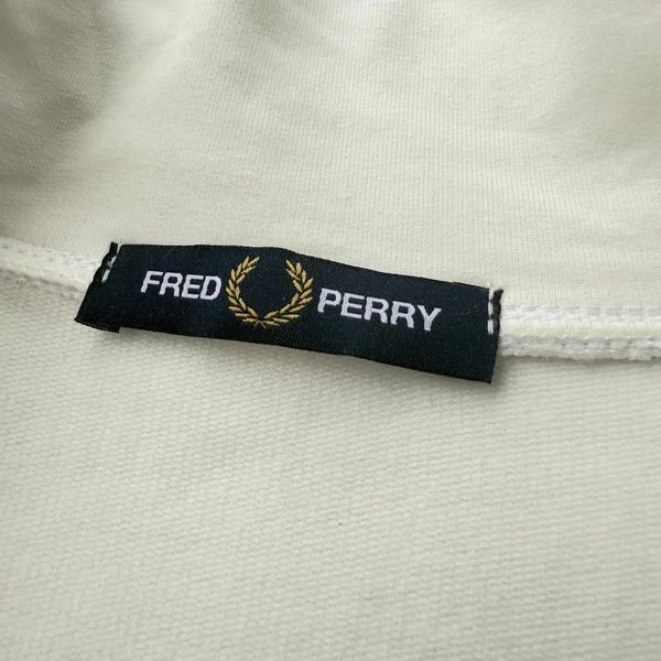 Кофта мужская Fred Perry молочная осенняя весенняя летняя зип-худи двунитка воротник-стойкая повседневная M 2611866800 фото