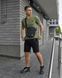 Спортивний комплект чоловічий Adidas хакі футболка+чорні шорти+барсетка костюм літній адідас повсякденний XL 2656609230 фото 1