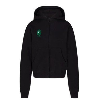 Худі чоловіча з блискавкою BAPE чорна осіння веснянна літня спортивна кофта з капюшоном двонитка повсякденна XXL 2611151638 фото