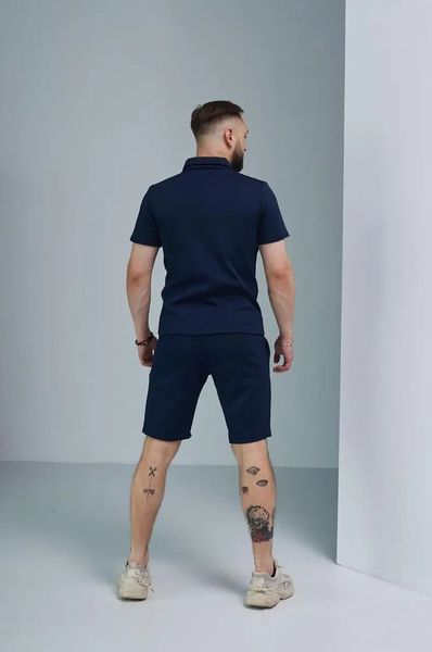 Комплект спортивний чоловічий Nike темно-синій поло шорти+чорна барсетка костюм літній найк повсякденний L 2657475758 фото