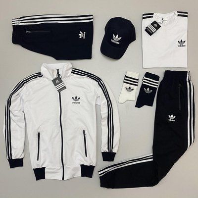 Комплект мужской Адидас Adidas спортивный костюм шорты футболка кепка весенний осенний XXXL 2623598395 фото