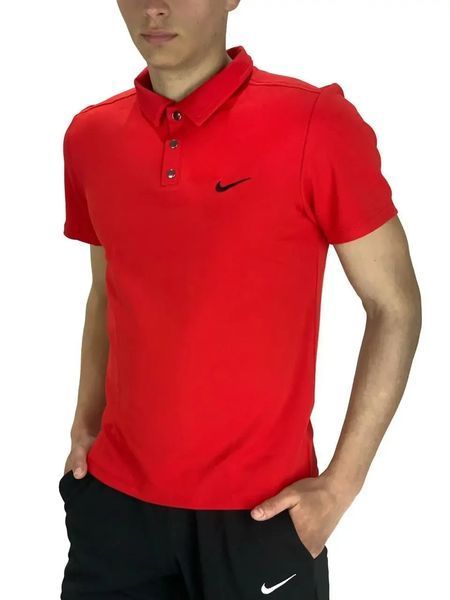 Спортивний комплект чоловічий Nike поло червоне+ шорти чорні+ барсетка костюм літній найк повсякденний 2656782979 фото