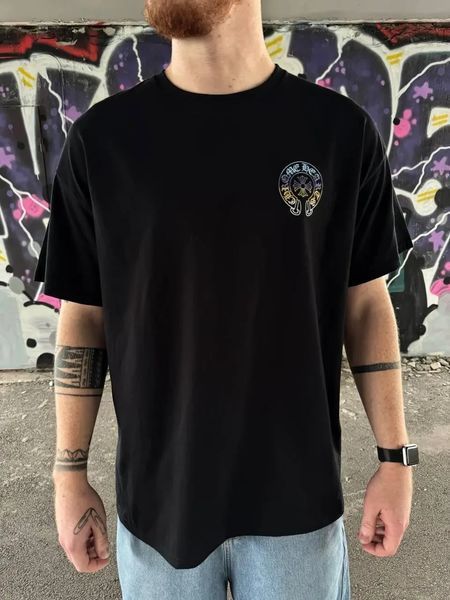 Мужская футболка Chrome Hearts черная с принтом хлопковая спортивная повседневная лето осень весна S 2670293342 фото
