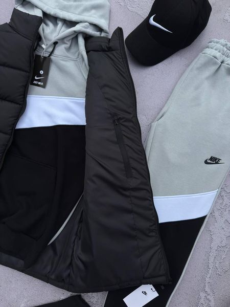 Костюм мужской Найк Nike Big Swoosh жилетка кофта штаны кепка весенний осенний 2627231440 фото