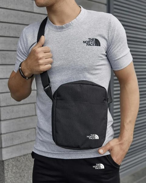 Комплект спортивный мужской The North Face футболка серая+шорты черные+барсетка летний костюм норс фейс L 2657546552 фото