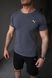 Комплект чоловічий спортивний Puma темно-сіра футболка+чорні шорти костюм літній бавовняний повсякденний пума XXL 2655653352 фото 5