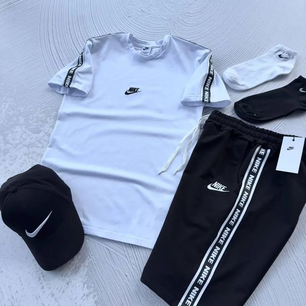 Спортивный Костюм Мужской Летний Nike шорты футболка + кепка спортивный комплект XL 2607689899 фото