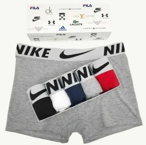 Чоловічі труси Найк (Nike) Набір з 5 штук, Набір Чоловічої нижньої білизни - бавовняні L 2348521519 фото