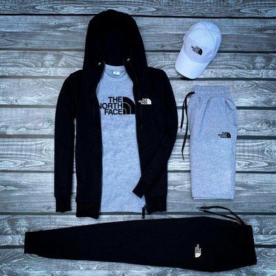 Спортивный мужской костюм The North Face шорты кепка Комплект осень весна M 2615076643 фото