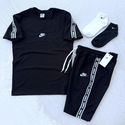 Шорти футболка Nike чорний комплект чоловічий літній повсякденний 2607387094 фото
