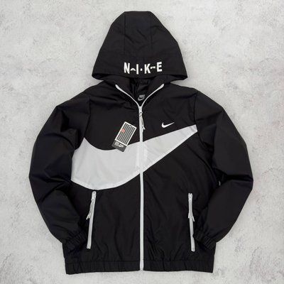 Ветровка куртка мужская Найк Nike черная весенняя осенняя легкая водоотталкивающая 2468131793 фото