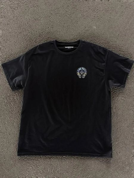 Мужская футболка Chrome Hearts черная с принтом хлопковая спортивная повседневная лето осень весна M 2670293343 фото