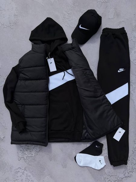 Костюм мужской Найк Nike Big Swoosh жилетка кофта штаны кепка весенний осенний 2627231441 фото
