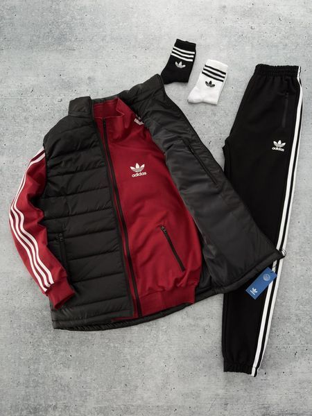 Спортивний костюм чоловічий Адідас Adidas жилет шкарпетки комплект з олімпійкою весняний осінній 2623042069 фото