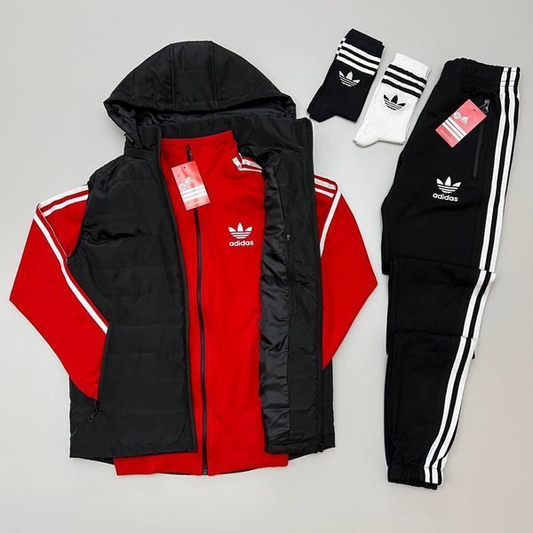 Спортивний костюм чоловічий Адідас Adidas жилет шкарпетки комплект з олімпійкою весняний осінній 2623042069 фото