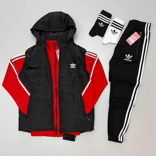 Спортивний костюм чоловічий Адідас Adidas жилет шкарпетки комплект з олімпійкою весняний осінній 2623042069 фото