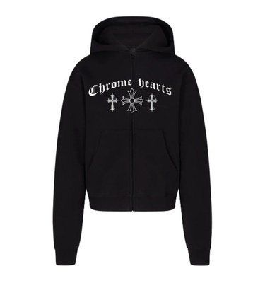 Толстовка мужская Chrome Hearts черная летняя осенняя весенняя кофта с капюшоном двунитка повседневная 2610976088 фото