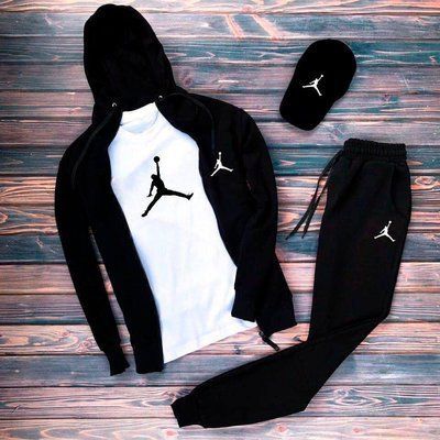 Спортивный костюм мужской футболка бейсболка air Jordan комплект мужской весна осень джордан XXL 2614180866 фото