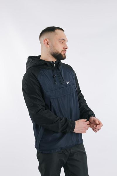 Вітрівка анорак куртка чоловіча Найк "House" Nike синя весняна осіння легка водовідштовхувальна 2489572589 фото