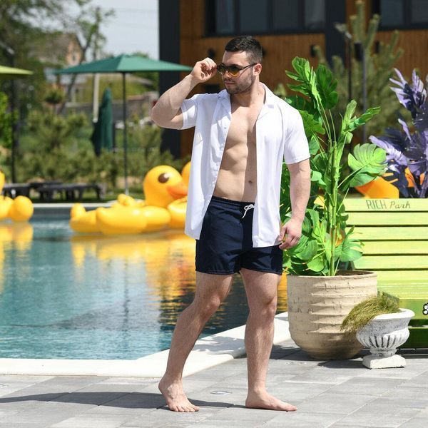 Шорти чоловічі для плавання Pobedov Pool day Темно сині 2590575345 фото