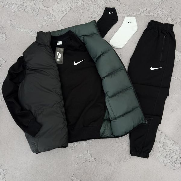 Комплект Найк Nike спортивный костюм мужской жилетка осенний весенний демисезонный 2627231443 фото