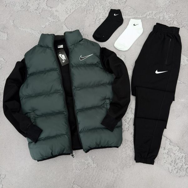 Комплект Найк Nike спортивный костюм мужской жилетка осенний весенний демисезонный 2627231443 фото