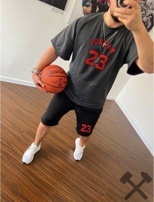 Спортивний Костюм Чоловічий Літній nba чорний оверсайз футболки шорти 2607068359 фото