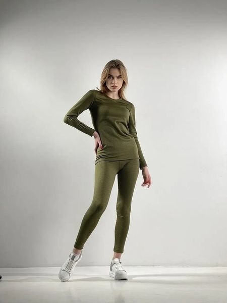 Термобілизна жіноча Thermo hot хакі теплий зимовий натільний комплект термобілизни термошок повсякденний XL 2650118364 фото